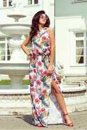 Sukienka Model 191-4 White Flowers - Numoco - XL