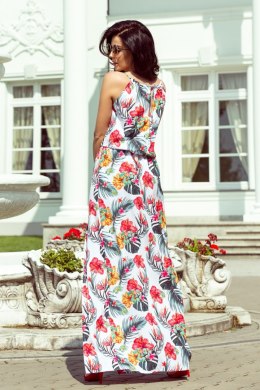 Sukienka Model 191-4 White Flowers - Numoco - XL