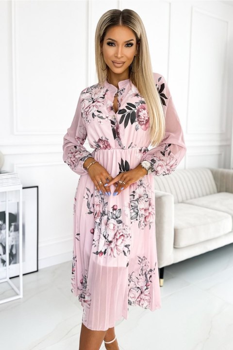 Sukienka Model 449-4 Carla Rose/Pastel Pink - Numoco - uniwersalny Sukienka Model 449-4 Carla Rose/Pastel Pink - Numoco - uniwersalny