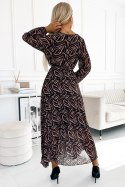 Sukienka Model 511-2 Brown Zebra - Numoco - uniwersalny