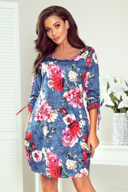 Sukienka Model Sophie 281-2 Flowers Jeans - Numoco - M
