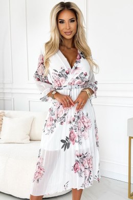 Sukienka Model Yuna 448-2 Rose/White - Numoco - uniwersalny