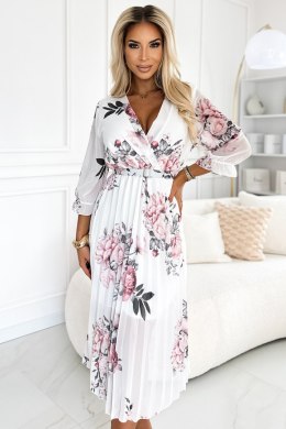 Sukienka Model Yuna 448-2 Rose/White - Numoco - uniwersalny
