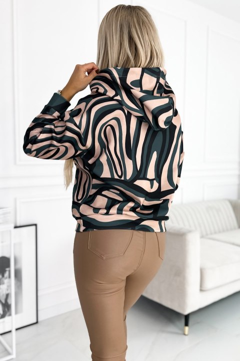 Bluza Damska Model 390-5 Green/Beige - Numoco - s Bluza Damska Model 390-5 Green/Beige - Numoco - s