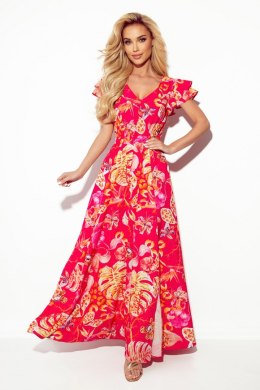 Sukienka Model Lidia 310-4 Pink Flowers - Numoco - M