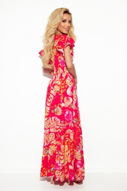 Sukienka Model Lidia 310-4 Pink Flowers - Numoco - s