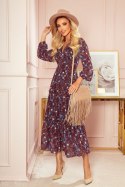 Sukienka Model Teresa 346-2 Blue/Brown - Numoco - S