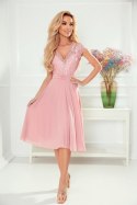 Sukienka Model Linda 381-1 Dirty Pink - Numoco - M Sukienka Model Linda 381-1 Dirty Pink - Numoco - M