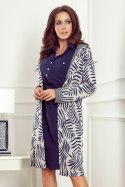 Sweter Kardigan Model 218-3 Blue Liście - Numoco - M