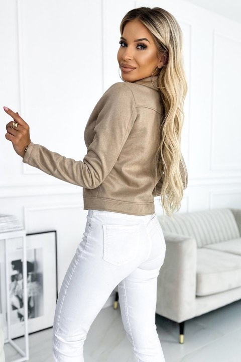 Kurtka Damska Model 481-1 Beige - Numoco - s Kurtka Damska Model 481-1 Beige - Numoco - s
