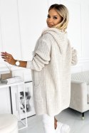Sweter Kardigan Model 488-1 Beige - Numoco - uniwersalny