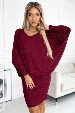 Sukienka Model 402-4 Bordo Brokat - Numoco - L/XL