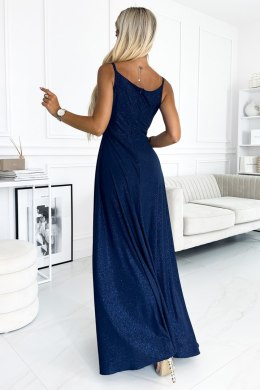 Sukienka Model Chiara 299-10 Navy Brokat - Numoco - L
