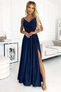 Sukienka Model Chiara 299-10 Navy Brokat - Numoco - M