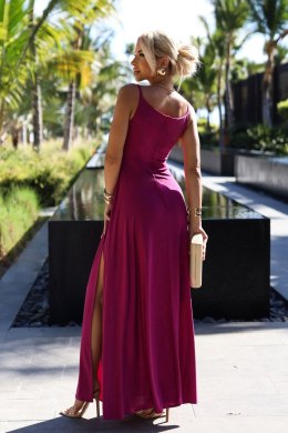 Sukienka Model Chiara 299-19 Fuksja Brokat - Numoco - XXL