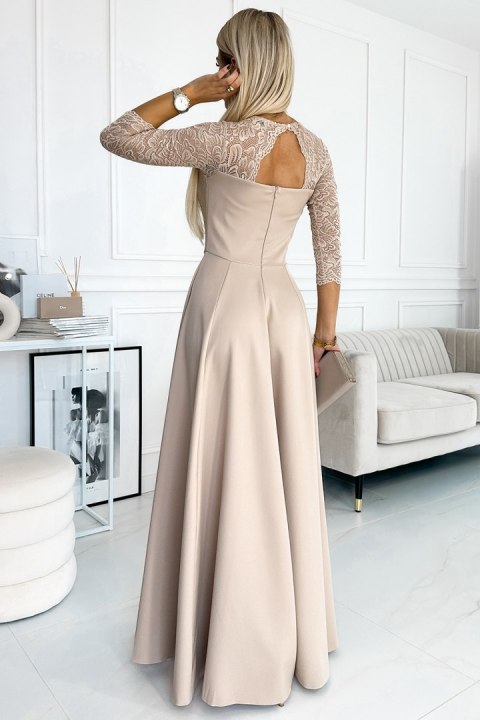 Sukienka Model Amber 309-10 Beige - Numoco - L Sukienka Model Amber 309-10 Beige - Numoco - L
