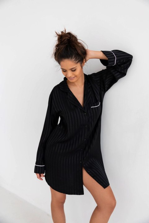 Koszulka nocna Koszula Nocna Model Evita Black - Sensis - M Koszulka nocna Koszula Nocna Model Evita Black - Sensis - M