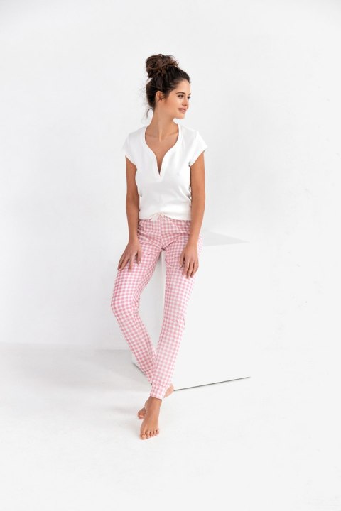 Piżama Damska Model Anastasia Ecru/Pink - Sensis - XL