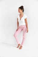 Piżama Damska Model Anastasia Ecru/Pink - Sensis - XL