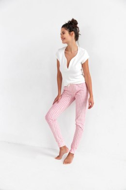 Piżama Damska Model Anastasia Ecru/Pink - Sensis - XL