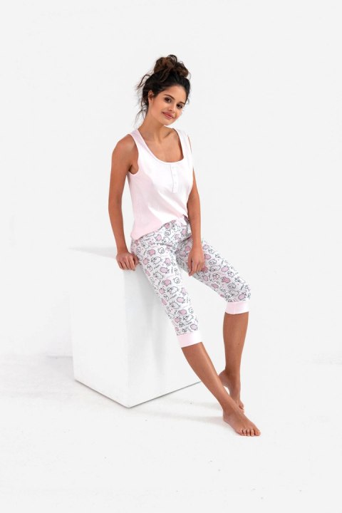 Piżama Damska Model Sheena Light Pink - Sensis - S Piżama Damska Model Sheena Light Pink - Sensis - S