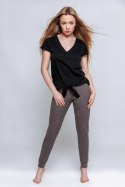 Piżama Damska Model Sophie Black/Brown - Sensis - L/XL