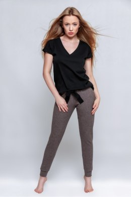 Piżama Damska Model Sophie Black/Brown - Sensis - L/XL