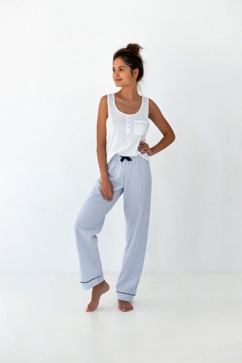 Piżama Damska Model Willow White/Blue - Sensis - L