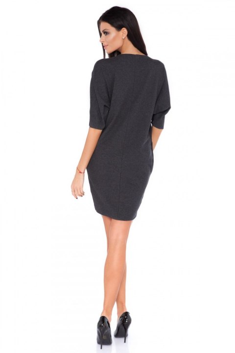 Sukienka Model O1 Dark Grey - RaWear - 46 Sukienka Model O1 Dark Grey - RaWear - 46