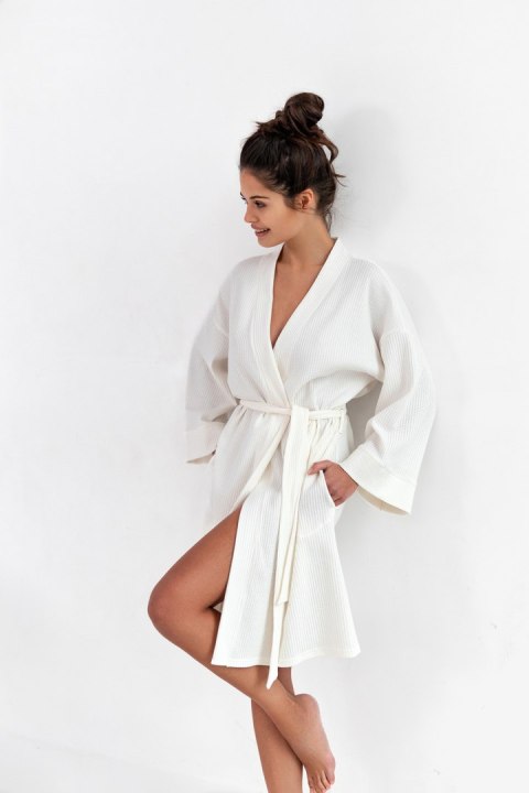 Szlafrok Damski Model Alessia Ecru - Sensis - L/XL