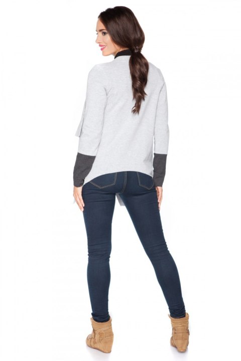 Bluza Damska Model D6 Light Grey/Dark Grey - RaWear - 42 Bluza Damska Model D6 Light Grey/Dark Grey - RaWear - 42