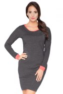 Sukienka Model E1 Dark Grey/Coral - RaWear - 38