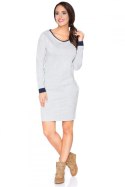 Sukienka Model E4 Light Grey/Navy - RaWear - 38