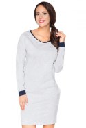 Sukienka Model E4 Light Grey/Navy - RaWear - 42
