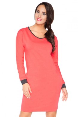Sukienka Model E9 Coral/Dark Grey - RaWear - 36
