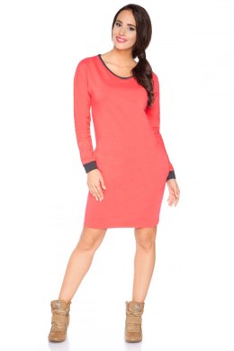 Sukienka Model E9 Coral/Dark Grey - RaWear - 38
