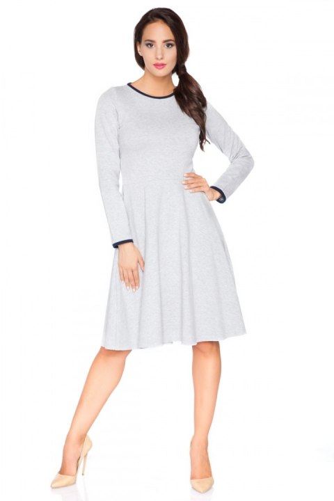 Sukienka Model F4 Light Grey/Navy - RaWear - 36 Sukienka Model F4 Light Grey/Navy - RaWear - 36
