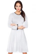 Sukienka Model F6 Light Grey/Dark Grey - RaWear - 38 Sukienka Model F6 Light Grey/Dark Grey - RaWear - 38