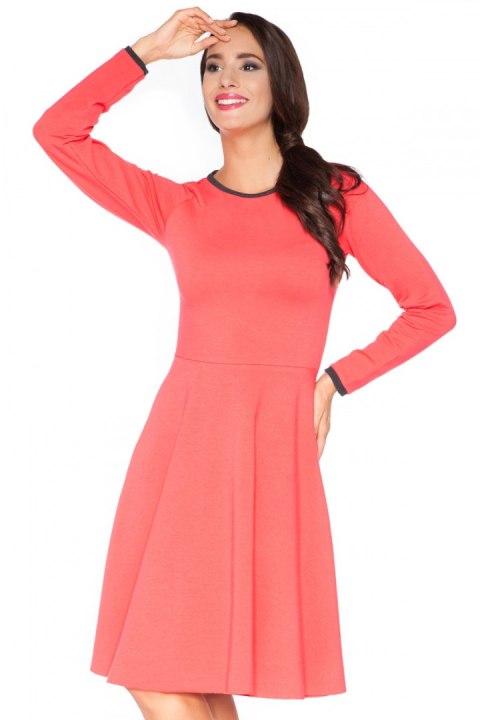 Sukienka Model F9 Coral/Dark Grey - RaWear - 40