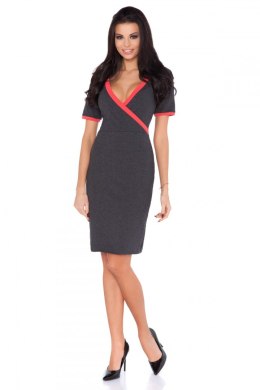 Sukienka Model L2 Dark Grey/Coral - RaWear - 38