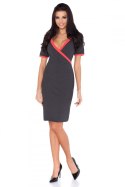 Sukienka Model L2 Dark Grey/Coral - RaWear - 40