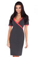 Sukienka Model L2 Dark Grey/Coral - RaWear - 42