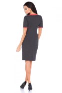 Sukienka Model L2 Dark Grey/Coral - RaWear - 42
