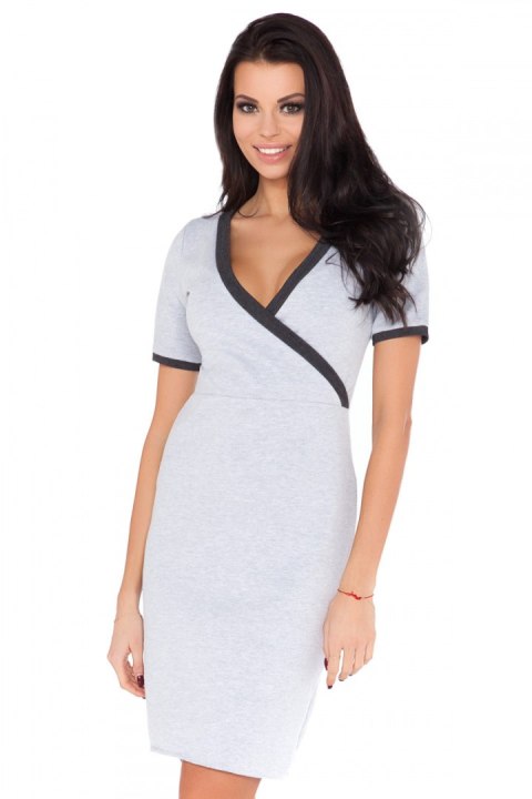 Sukienka Model L4 Light Grey/Dark Grey - RaWear - 34
