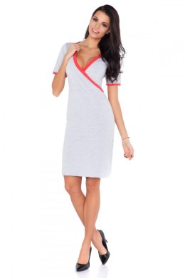 Sukienka Model L5 Light Grey/Coral - RaWear - 40