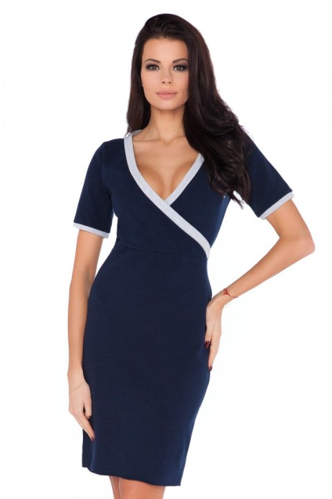 Sukienka Model L7 Navy/Light Grey - RaWear - 42