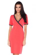 Sukienka Model L8 Coral/Dark Grey - RaWear - 36