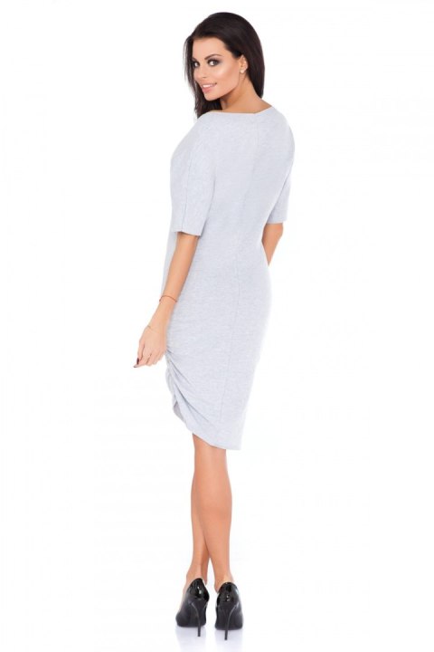 Sukienka Model P2 Light Grey - RaWear - 38 Sukienka Model P2 Light Grey - RaWear - 38