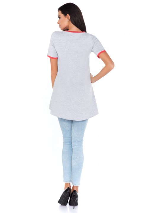 Tunika Model N5 Light Grey/Coral - RaWear - 44 Tunika Model N5 Light Grey/Coral - RaWear - 44