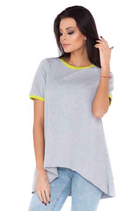 Tunika Model N6 Light Grey/Limonka - RaWear - 36